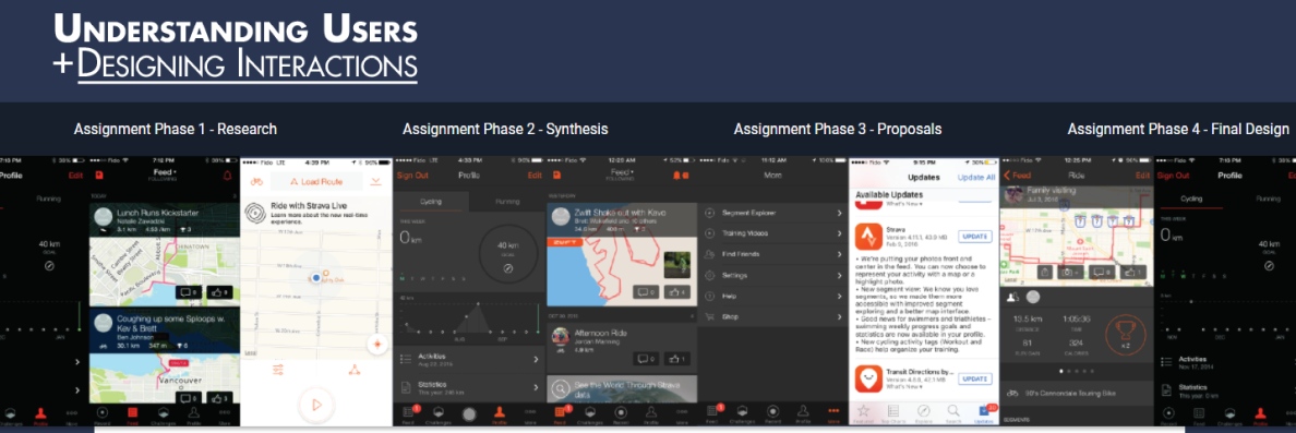 Image of the top of the interface design project website